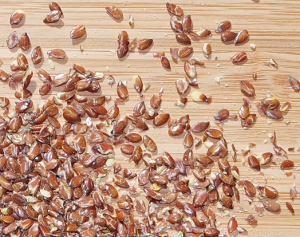 crushed flax seeds